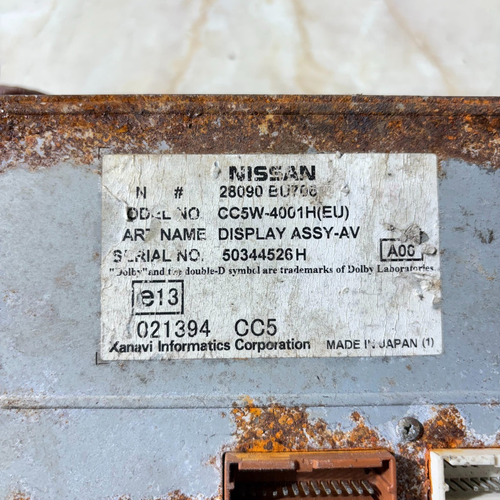 2003 NISSAN ALMERA TINO DISPLAY SCREEN CLOCK RADIO SCREEN 28090BU705 e13021394